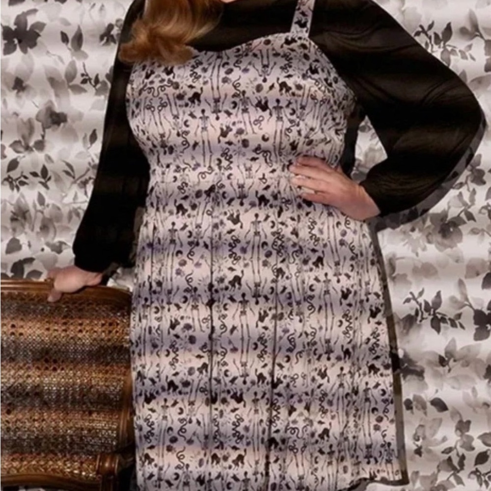 Modcloth Black and White Floral Dress - Picture 1 of 7